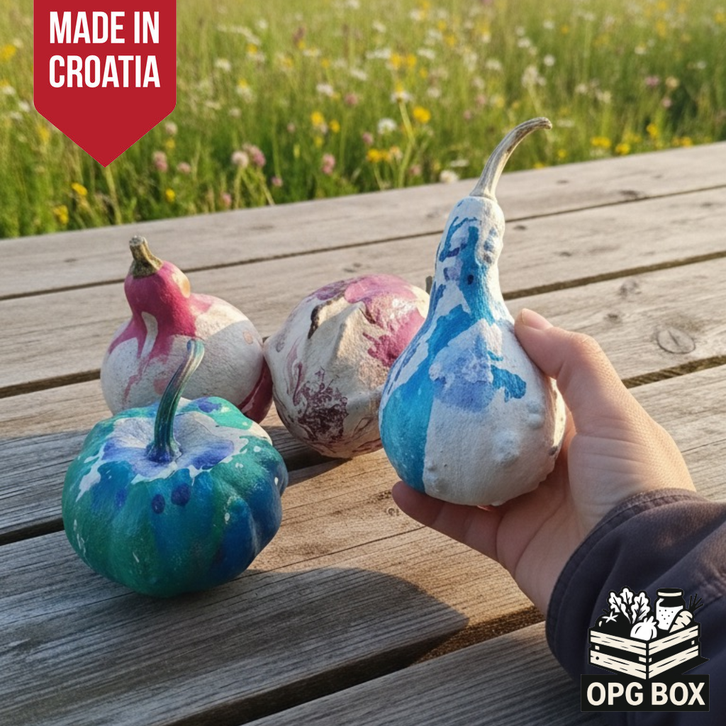 Ukrasne sušene tikvice u boji, komad