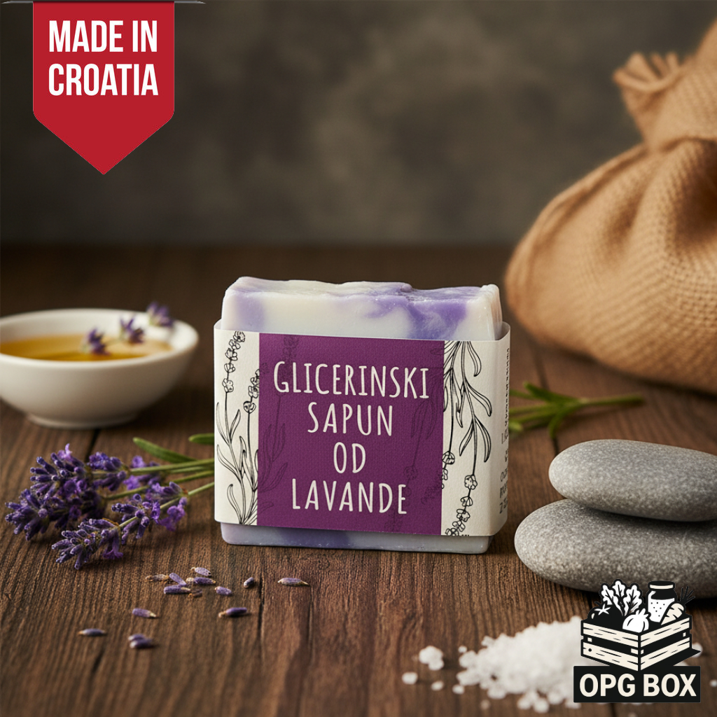 Glicerinski sapun od lavande, kocka