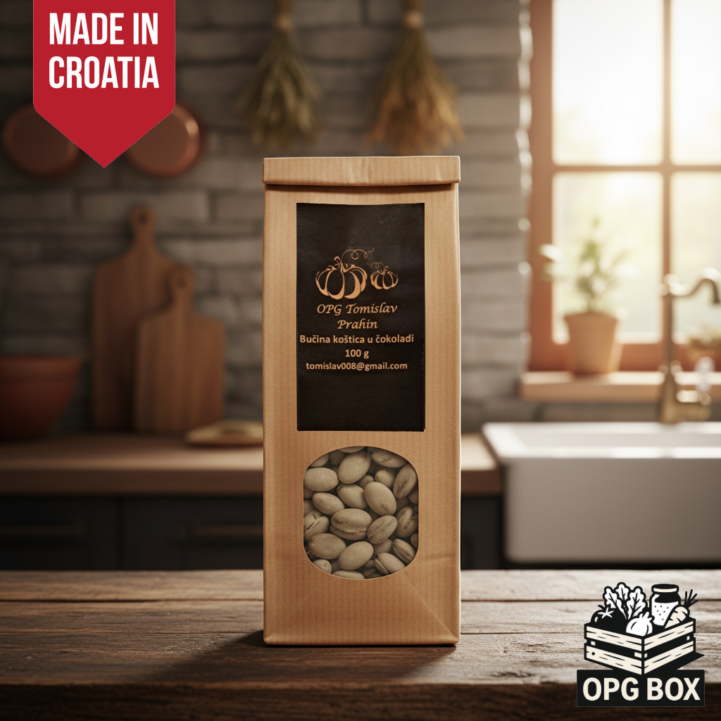 Bučine koštice u bijeloj čokoladi, 100g