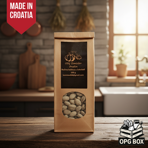 Bučine koštice u bijeloj čokoladi, 100g