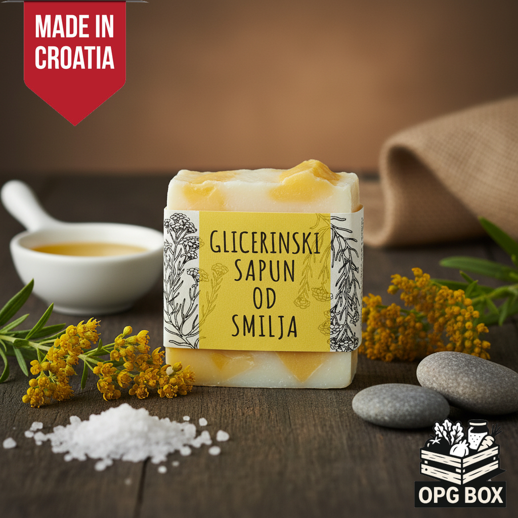 Glicerinski sapun od smilja, kocka