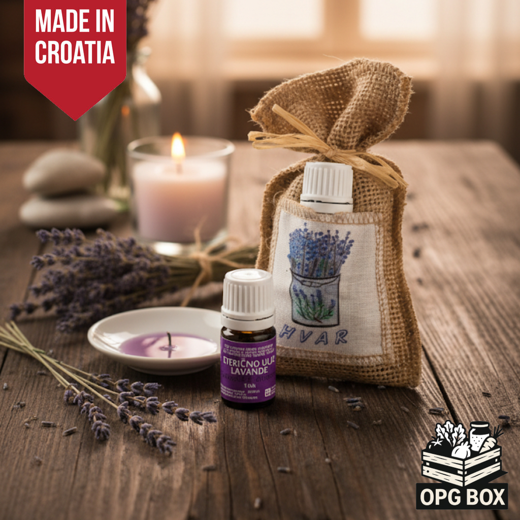 Eterično ulje lavande 2.5 ml i vrećica lavande-juta