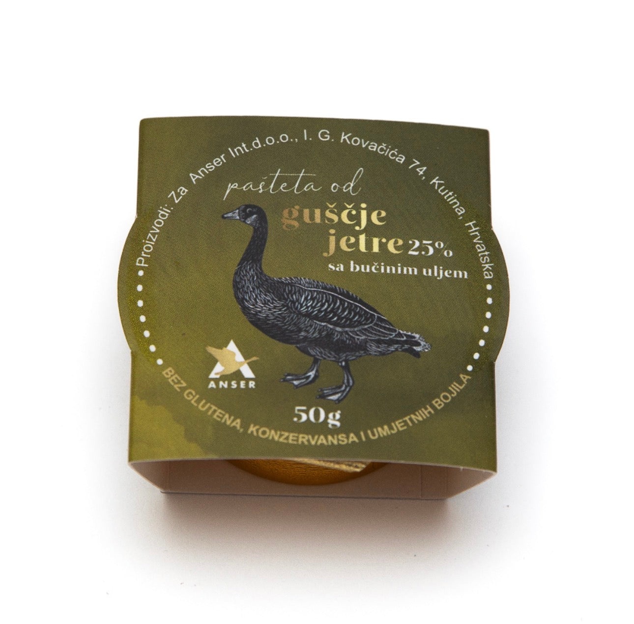 Pate od Guščje jetre 25% s bučinim uljem 50g